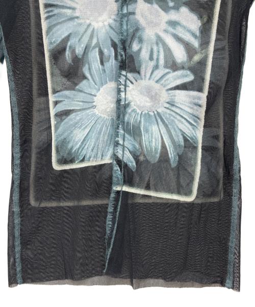 Jean Paul Gaultier homme（ジャンポールゴルチェオム）Jean Paul GAULTIER HOMME (ジャンポールゴルチェオム) パワーネット 長袖カットソー ブラック×ホワイト サイズ:48の古着・服飾アイテム