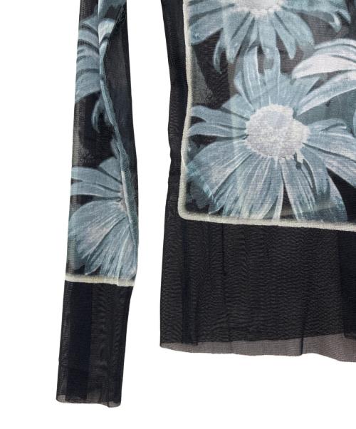 Jean Paul Gaultier homme（ジャンポールゴルチェオム）Jean Paul GAULTIER HOMME (ジャンポールゴルチェオム) パワーネット 長袖カットソー ブラック×ホワイト サイズ:48の古着・服飾アイテム