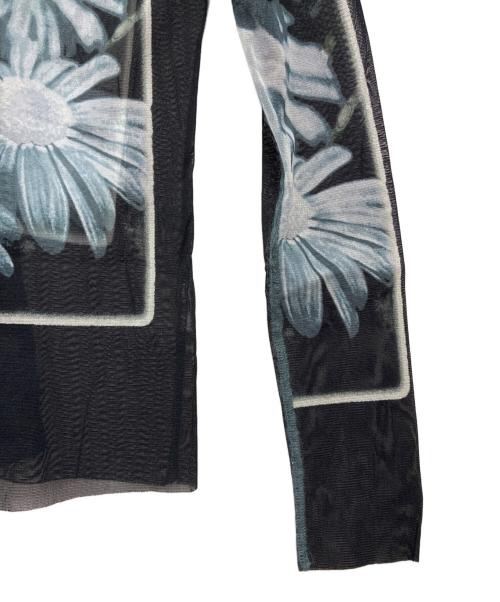 Jean Paul Gaultier homme（ジャンポールゴルチェオム）Jean Paul GAULTIER HOMME (ジャンポールゴルチェオム) パワーネット 長袖カットソー ブラック×ホワイト サイズ:48の古着・服飾アイテム