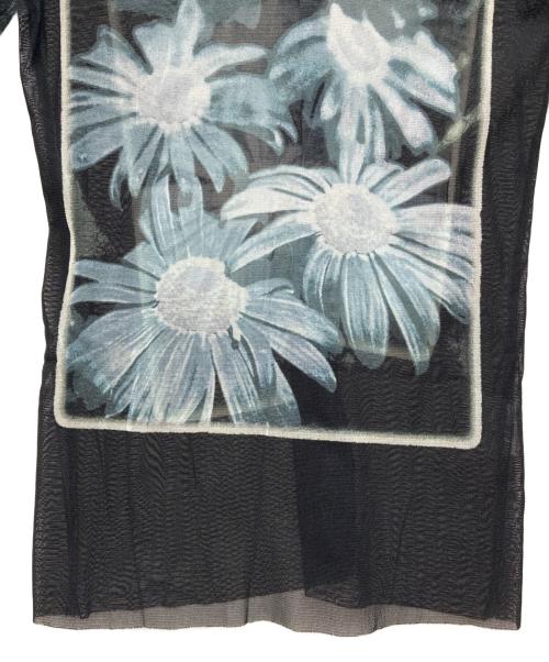 Jean Paul Gaultier homme（ジャンポールゴルチェオム）Jean Paul GAULTIER HOMME (ジャンポールゴルチェオム) パワーネット 長袖カットソー ブラック×ホワイト サイズ:48の古着・服飾アイテム