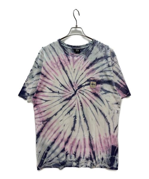 stussy（ステューシー）stussy (ステューシー) 半袖Tシャツ ブルー×ピンク サイズ:XLの古着・服飾アイテム