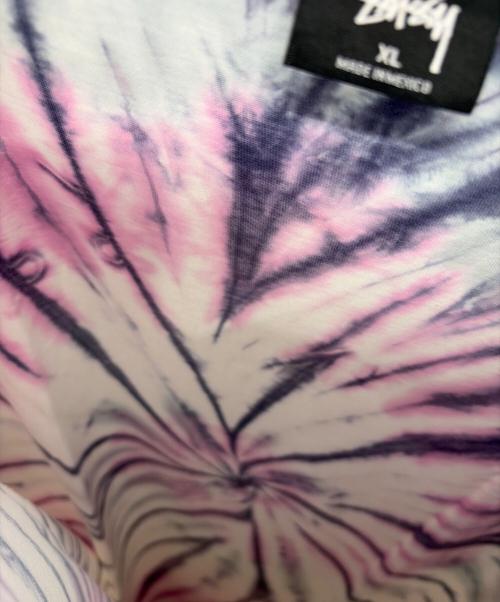stussy（ステューシー）stussy (ステューシー) 半袖Tシャツ ブルー×ピンク サイズ:XLの古着・服飾アイテム
