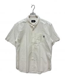 stussy（ステューシー）の古着「ストライプ 半袖シャツ」｜ホワイト×ブラック