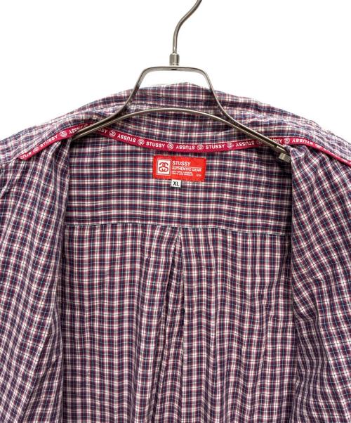 stussy（ステューシー）stussy (ステューシー) 00s マドラスチェックシャツ レッド×ブルー サイズ:XLの古着・服飾アイテム