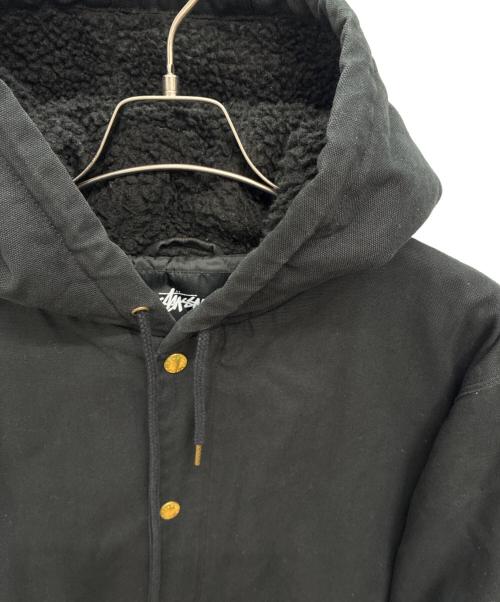 stussy（ステューシー）stussy (ステューシー) フーデットライトダックジャケット ブラック サイズ:XLの古着・服飾アイテム