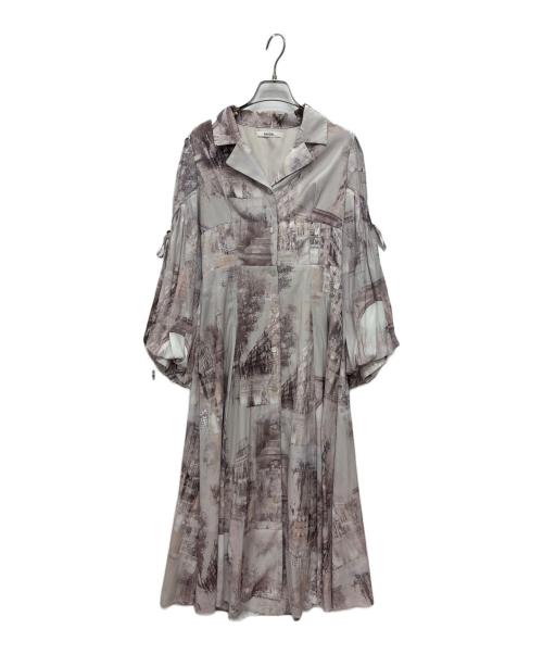 Snidel（スナイデル）Snidel (スナイデル) 長袖ワンピース ブラック×ホワイトの古着・服飾アイテム