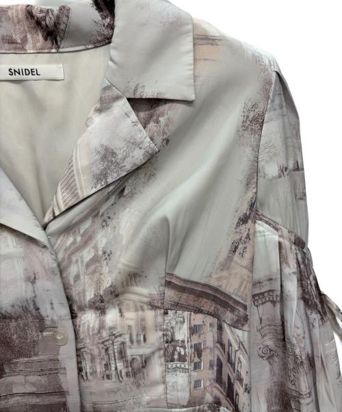 Snidel（スナイデル）Snidel (スナイデル) 長袖ワンピース ブラック×ホワイトの古着・服飾アイテム