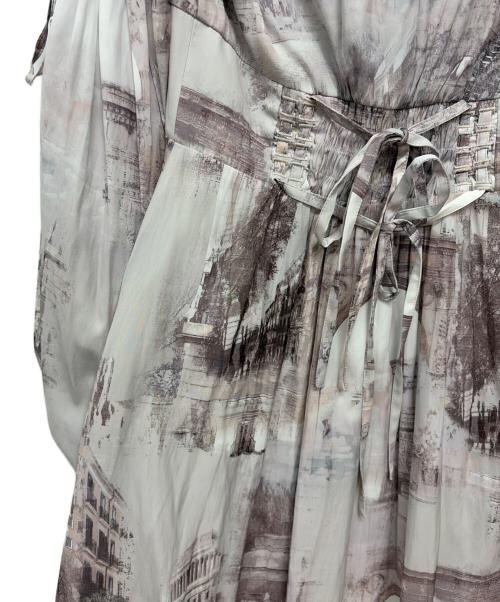 Snidel（スナイデル）Snidel (スナイデル) 長袖ワンピース ブラック×ホワイトの古着・服飾アイテム