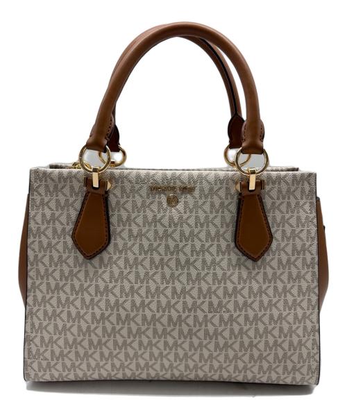 MICHAEL KORS（マイケル・コース）MICHAEL KORS (マイケル・コース) ハンドバッグ ブラウン×ホワイトの古着・服飾アイテム