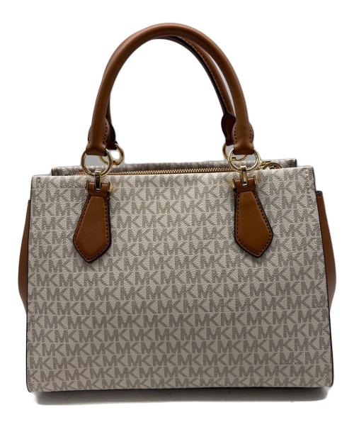 MICHAEL KORS（マイケル・コース）MICHAEL KORS (マイケル・コース) ハンドバッグ ブラウン×ホワイトの古着・服飾アイテム