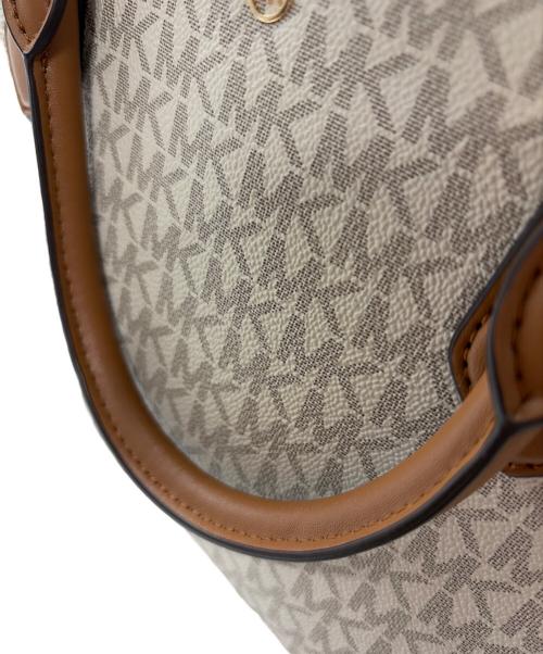 MICHAEL KORS（マイケル・コース）MICHAEL KORS (マイケル・コース) ハンドバッグ ブラウン×ホワイトの古着・服飾アイテム