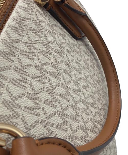 MICHAEL KORS（マイケル・コース）MICHAEL KORS (マイケル・コース) ハンドバッグ ブラウン×ホワイトの古着・服飾アイテム