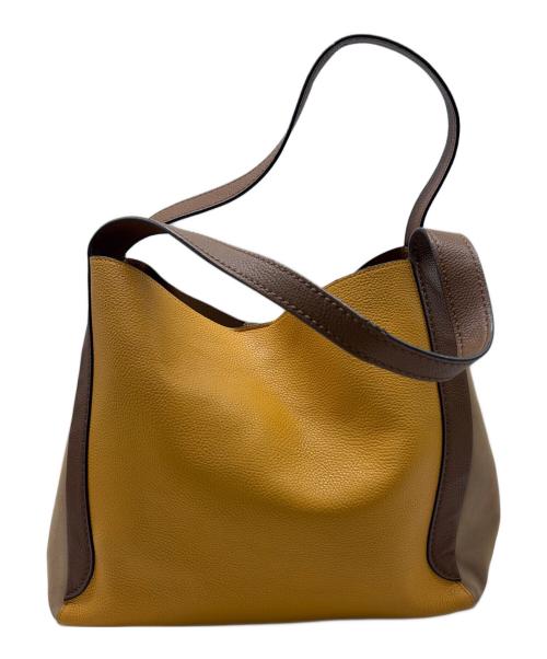 COACH（コーチ）COACH (コーチ) ハンドバッグ イエロー×ベージュの古着・服飾アイテム