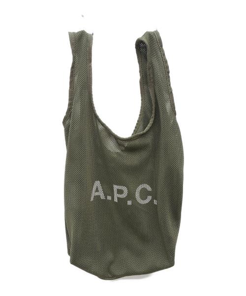 A.P.C.（アーペーセー）A.P.C. (アーペーセー) メッシュトートバッグ カーキの古着・服飾アイテム