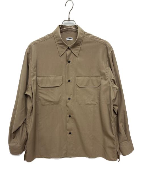 H BEAUTY&YOUTH（エイチ ビューティー&ユース）H BEAUTY&YOUTH (エイチ ビューティー&ユース) super140’s 長袖シャツ ブラウン サイズ:Sの古着・服飾アイテム