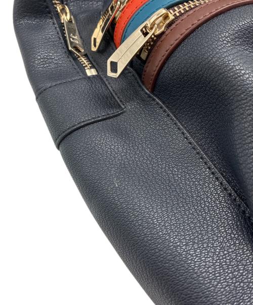 PAUL SMITH（ポールスミス）Paul Smith (ポールスミス) レザー マルチカラーリュック ネイビーの古着・服飾アイテム