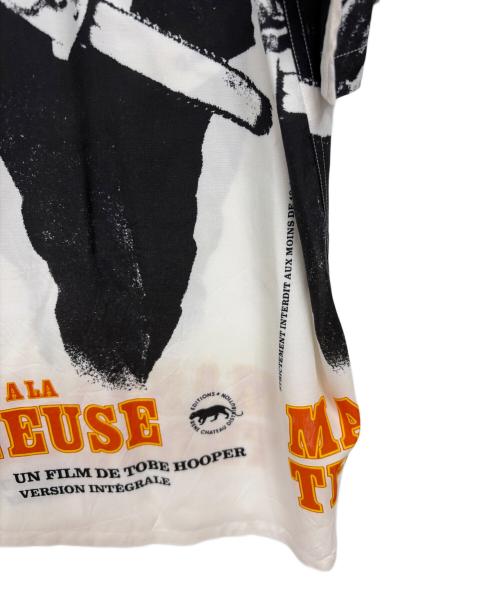 WACKO MARIA（ワコマリア）WACKO MARIA (ワコマリア) 悪魔のいけにえ (アクマノイケニエ) 22SS 悪魔のいけにえ レーヨン オープンカラーシャツ ホワイト×ブラック サイズ:Lの古着・服飾アイテム