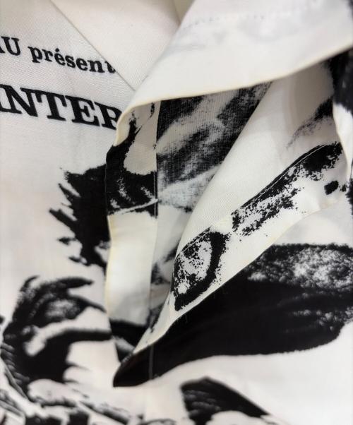 WACKO MARIA（ワコマリア）WACKO MARIA (ワコマリア) 悪魔のいけにえ (アクマノイケニエ) 22SS 悪魔のいけにえ レーヨン オープンカラーシャツ ホワイト×ブラック サイズ:Lの古着・服飾アイテム