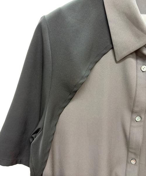 HARE（ハレ）HARE (ハレ) バイカラー半袖ワンピース ブラック×チャコールグレー サイズ:FREEの古着・服飾アイテム