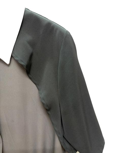 HARE（ハレ）HARE (ハレ) バイカラー半袖ワンピース ブラック×チャコールグレー サイズ:FREEの古着・服飾アイテム