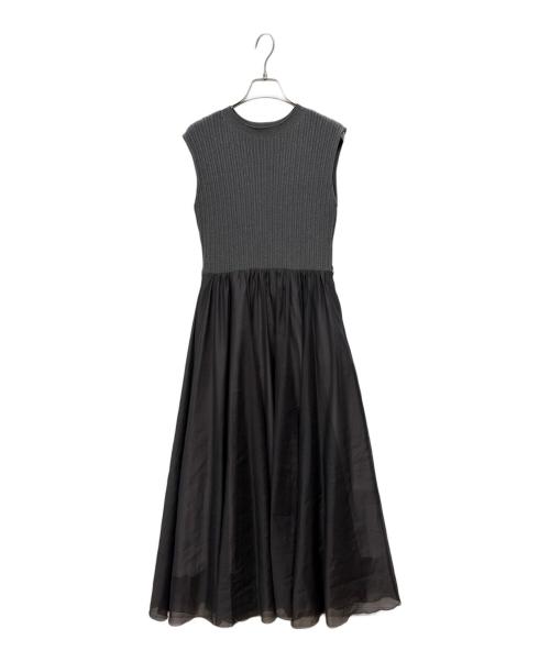 Snidel（スナイデル）Snidel (スナイデル) ドッキングワンピ / ノースリーブワンピース グレー サイズ:SIZE 1の古着・服飾アイテム