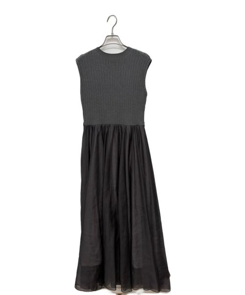 Snidel（スナイデル）Snidel (スナイデル) ドッキングワンピ / ノースリーブワンピース グレー サイズ:SIZE 1の古着・服飾アイテム