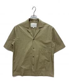 STUDIO NICHOLSON（スタジオ ニコルソン）の古着「PAPER POPLIN SHIRTING-SHORT SLEEVE CAMP COLLAR SHIRT」｜カーキ