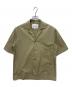 STUDIO NICHOLSON（スタジオ ニコルソン）の古着「PAPER POPLIN SHIRTING-SHORT SLEEVE CAMP COLLAR SHIRT」｜カーキ
