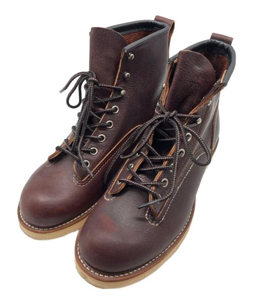 RED WING（レッドウィング）RED WING (レッドウィング) ラインマン レースアップブーツ ブラウン サイズ:7 1/2D(25.5cm)の古着・服飾アイテム