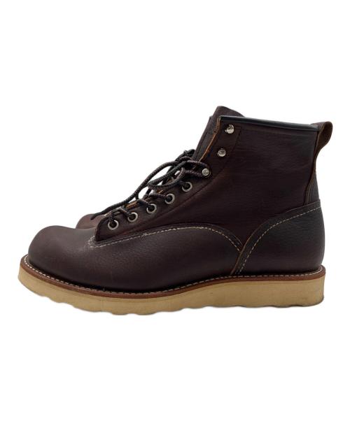 RED WING（レッドウィング）RED WING (レッドウィング) ラインマン レースアップブーツ ブラウン サイズ:7 1/2D(25.5cm)の古着・服飾アイテム