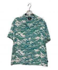 stussy（ステューシー）の古着「レーヨンアロハシャツ」｜グリーン×ホワイト
