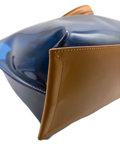 IACUCCI（イアクッチ）IACUCCI (イアクッチ) トートバッグ ブルー×ブラウンの古着・服飾アイテム