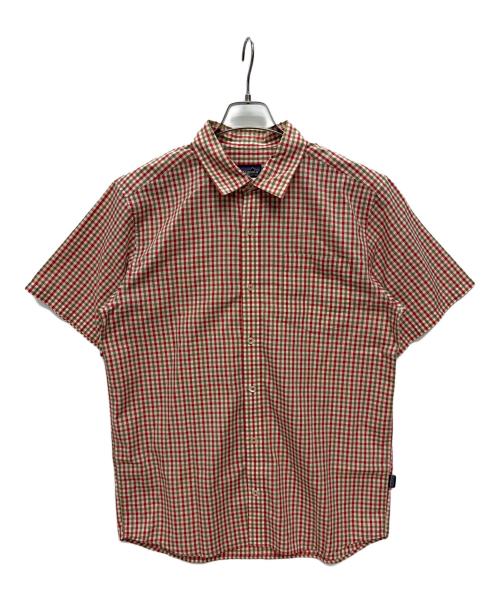 Patagonia（パタゴニア）Patagonia (パタゴニア) 2008年製 オーガニックコットン チェック 半袖シャツ レッド×グリーン サイズ:Mの古着・服飾アイテム