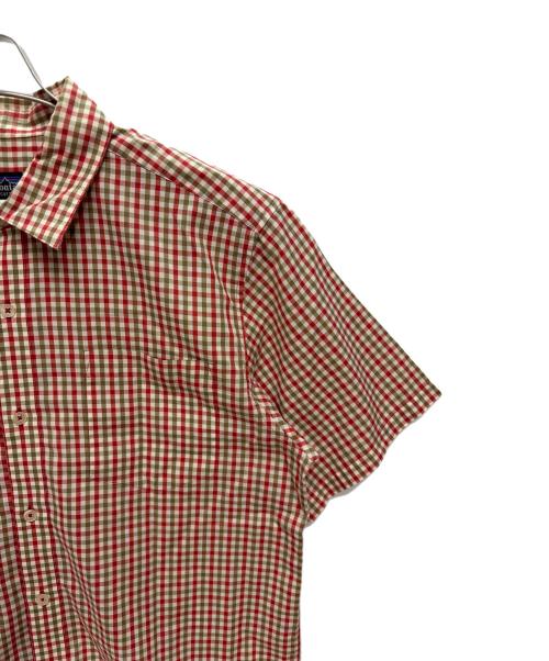 Patagonia（パタゴニア）Patagonia (パタゴニア) 2008年製 オーガニックコットン チェック 半袖シャツ レッド×グリーン サイズ:Mの古着・服飾アイテム