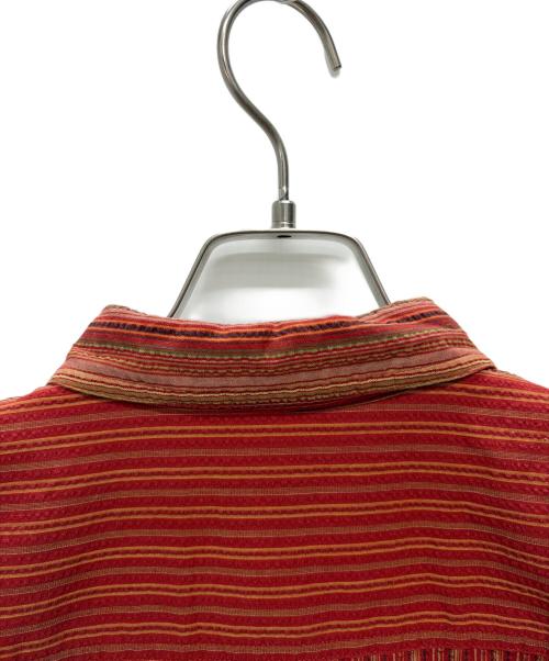 Patagonia（パタゴニア）Patagonia (パタゴニア) 2006年製 シアサッカー 半袖シャツ レッド×オレンジ サイズ:Mの古着・服飾アイテム