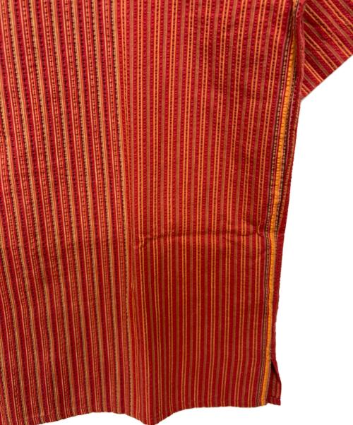 Patagonia（パタゴニア）Patagonia (パタゴニア) 2006年製 シアサッカー 半袖シャツ レッド×オレンジ サイズ:Mの古着・服飾アイテム