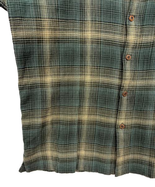 Patagonia（パタゴニア）Patagonia (パタゴニア) 2005年製 オーガニックコットン 半袖シャツ グリーン×ベージュ サイズ:Mの古着・服飾アイテム