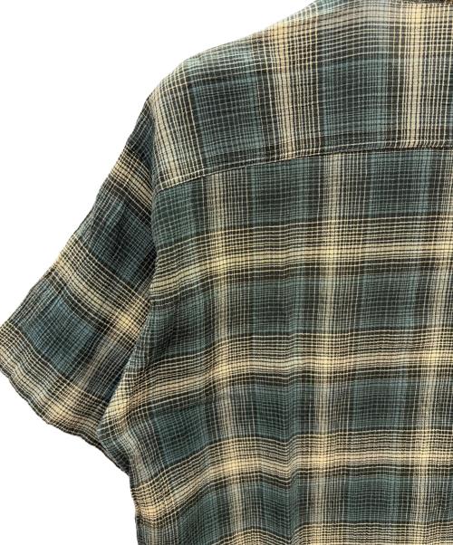 Patagonia（パタゴニア）Patagonia (パタゴニア) 2005年製 オーガニックコットン 半袖シャツ グリーン×ベージュ サイズ:Mの古着・服飾アイテム