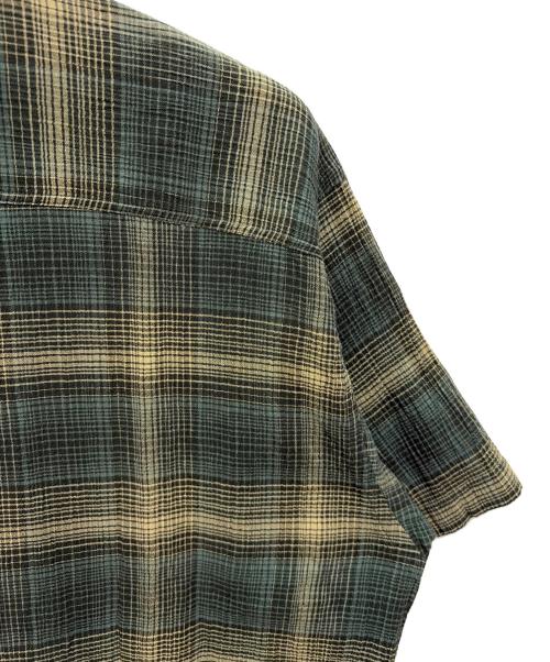 Patagonia（パタゴニア）Patagonia (パタゴニア) 2005年製 オーガニックコットン 半袖シャツ グリーン×ベージュ サイズ:Mの古着・服飾アイテム