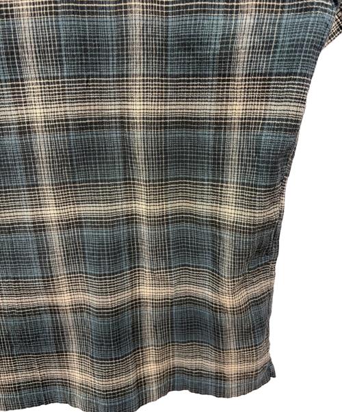 Patagonia（パタゴニア）Patagonia (パタゴニア) 2005年製 オーガニックコットン 半袖シャツ グリーン×ベージュ サイズ:Mの古着・服飾アイテム