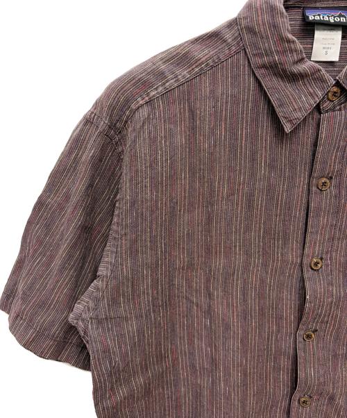Patagonia（パタゴニア）Patagonia (パタゴニア) 2006年製 00s ヘンプ 半袖シャツ マルチカラー サイズ:Sの古着・服飾アイテム