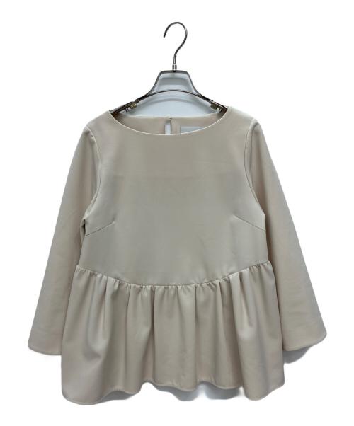 CELFORD（セルフォード）CELFORD (セルフォード) ペプラムトップス 長袖ブラウス ベージュ サイズ:38の古着・服飾アイテム