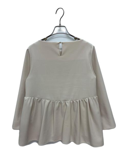 CELFORD（セルフォード）CELFORD (セルフォード) ペプラムトップス 長袖ブラウス ベージュ サイズ:38の古着・服飾アイテム