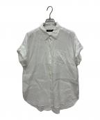 LAUREN RALPH LAURENローレンラルフローレン）の古着「リネン半袖シャツ」｜ホワイト