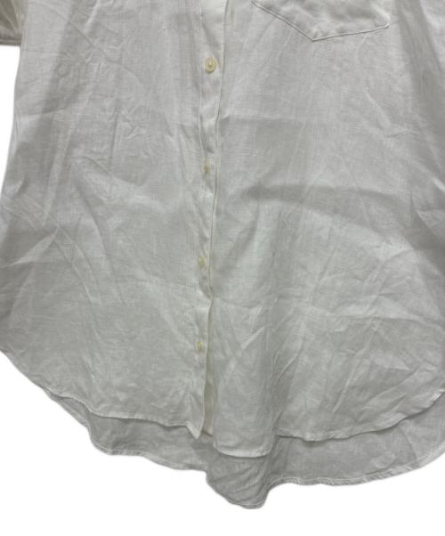 LAUREN RALPH LAUREN（ローレンラルフローレン）LAUREN RALPH LAUREN (ローレンラルフローレン) リネン半袖シャツ ホワイト サイズ:Mの古着・服飾アイテム