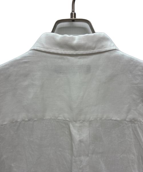 LAUREN RALPH LAUREN（ローレンラルフローレン）LAUREN RALPH LAUREN (ローレンラルフローレン) リネン半袖シャツ ホワイト サイズ:Mの古着・服飾アイテム