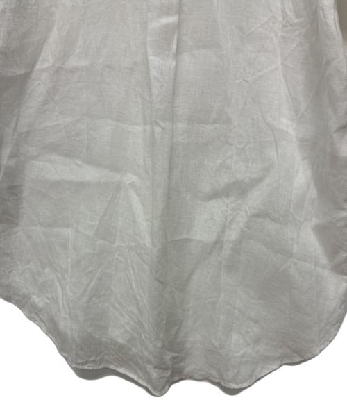 LAUREN RALPH LAUREN（ローレンラルフローレン）LAUREN RALPH LAUREN (ローレンラルフローレン) リネン半袖シャツ ホワイト サイズ:Mの古着・服飾アイテム