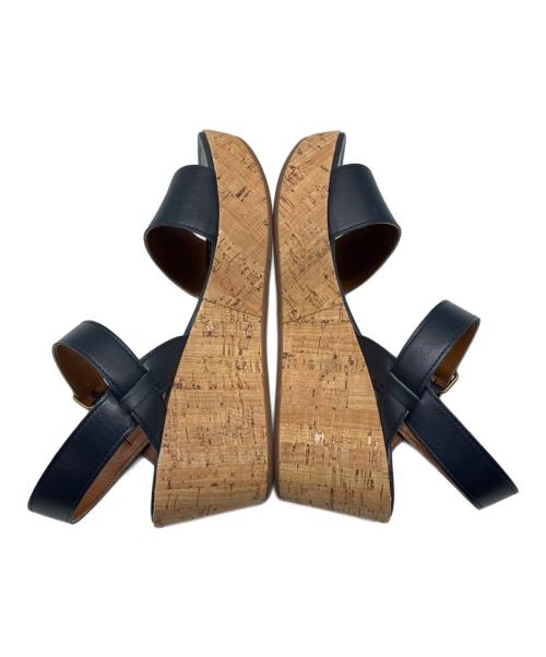 FABIO RUSCONI（ファビオルスコーニ）FABIO RUSCONI (ファビオルスコーニ) ストラップサンダル ネイビー×ブラウン サイズ:SIZE 40の古着・服飾アイテム