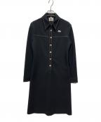 CHEMISE LACOSTEシュミーズ ラコステ）の古着「フランス製 ワンピース」｜ブラック