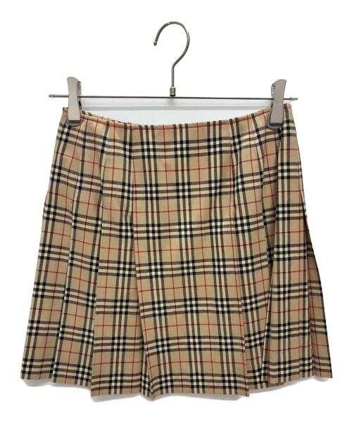 Burberry's（バーバリー）Burberry's (バーバリー) ラップスカート ベージュ×レッド サイズ:36の古着・服飾アイテム